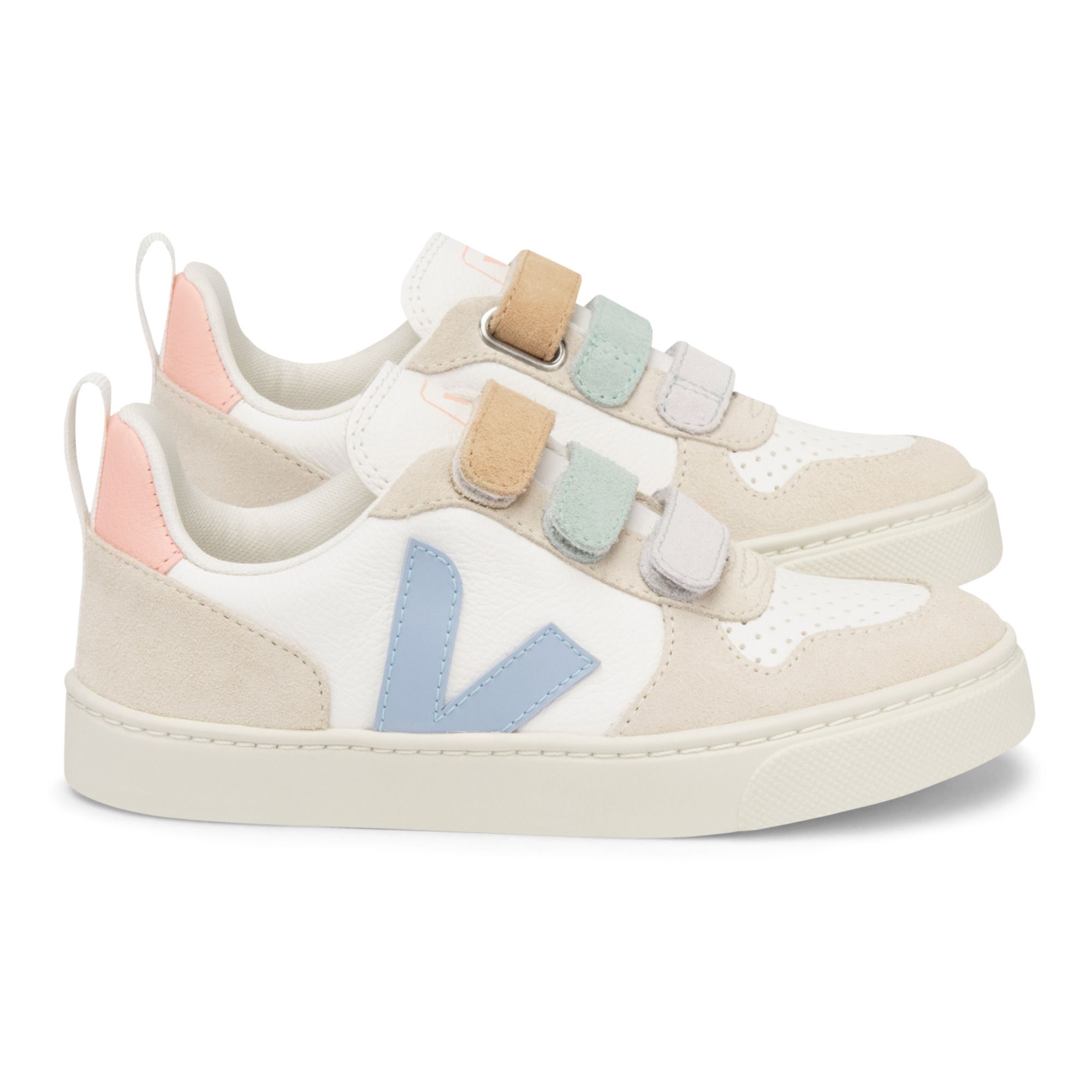Veja - Baskets V-10 Scratchs - Fille - Beige Nude