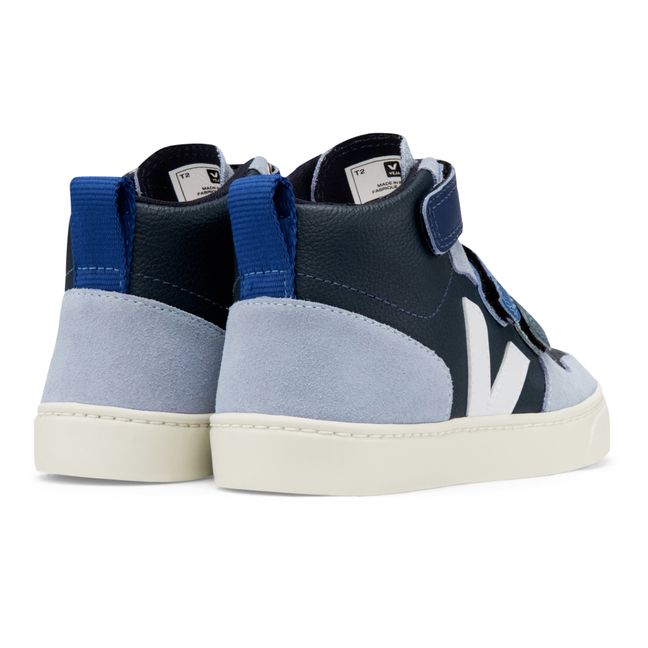 V-10 High-Top Velcro Sneakers | Navy blue