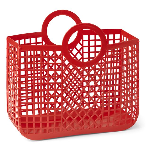 Cesta Bloom de materiales reciclados | Rojo