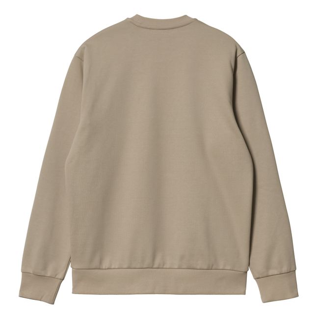 Embroidered Sweatshirt Taupe brown