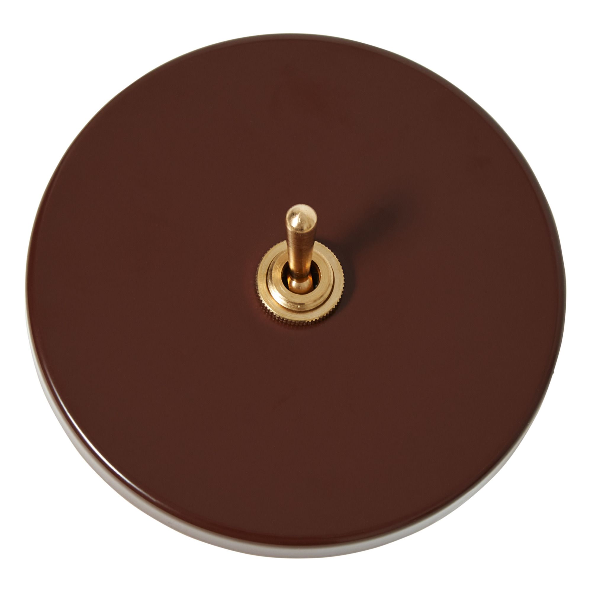 Zangra - Interrupteur simple en acier - Marron