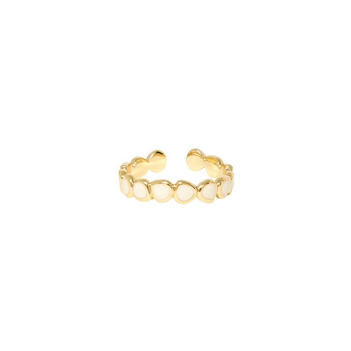 Bague Ajustable Lumi | Blanc- Image produit n°0