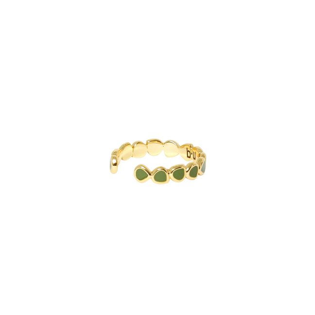 Lumi Adjustable Ring Olive green