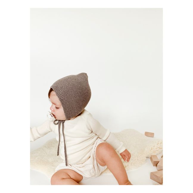 Dolly Merino Wool Baby Bonnet | Grey