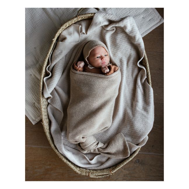 Merino Wool Knot Baby Sleeping Bag Beige