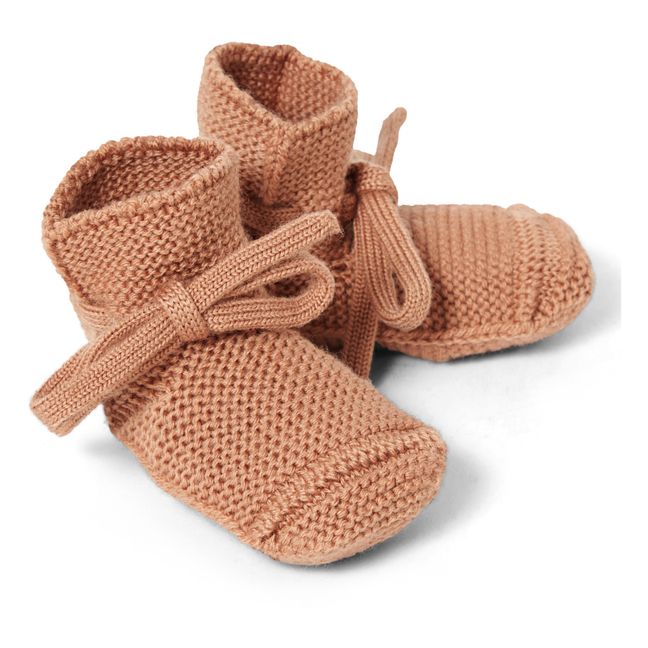 Merino Wool Booties | Terracotta