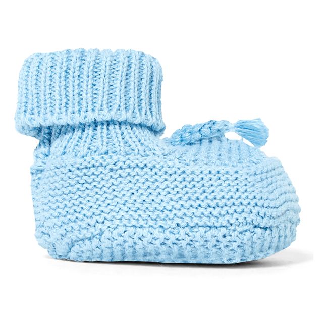 Knitted Booties Blu