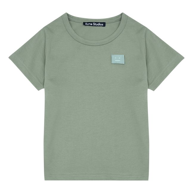 T-Shirt Unifarben Blasses Grün
