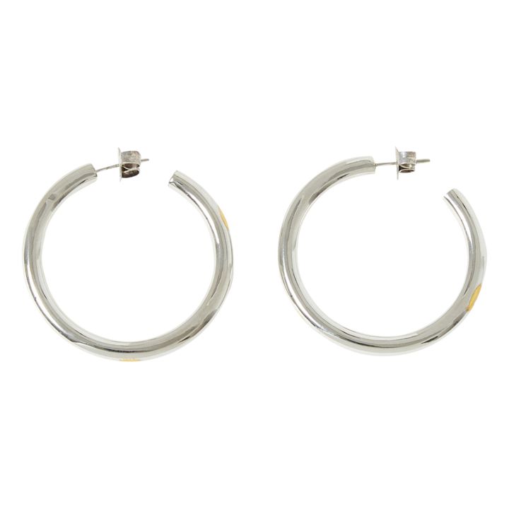Hollow Hoop Earrings | Plateado- Imagen del producto n°0
