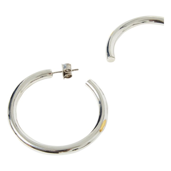 Hollow Hoop Earrings | Plateado- Imagen del producto n°1