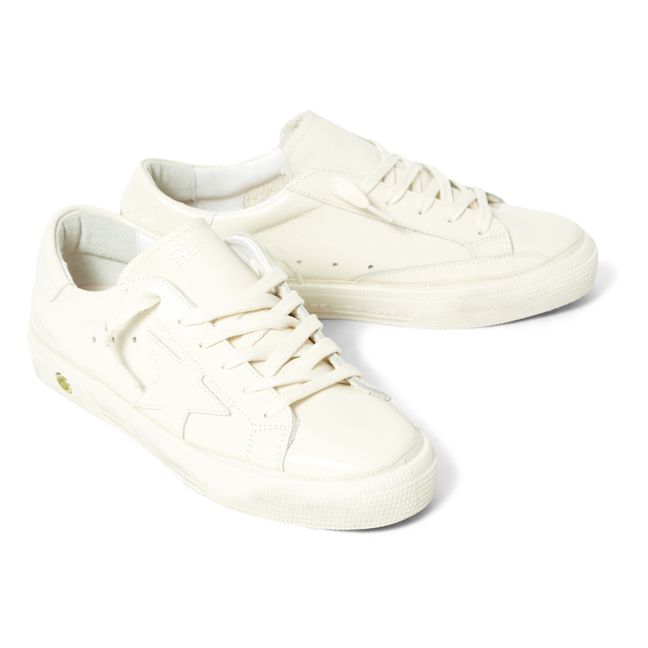 May Leather Sneakers Bianco