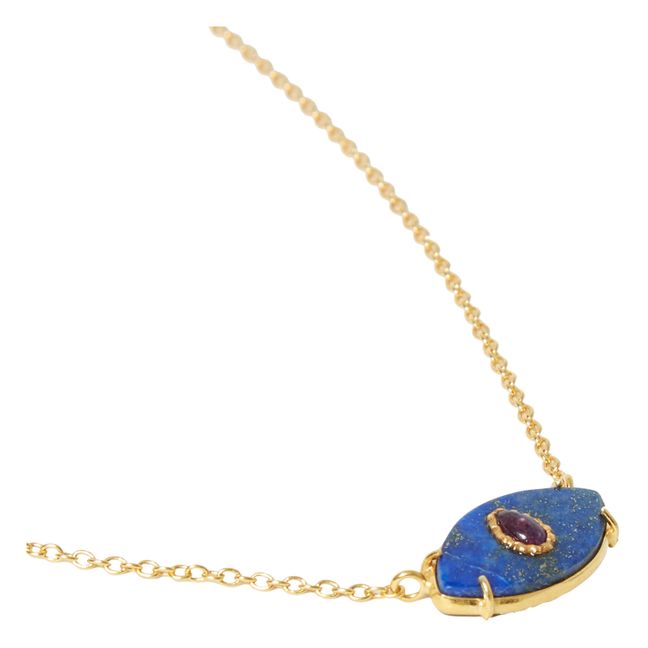 Halskette Ayin Lapin Lazuli | Blau
