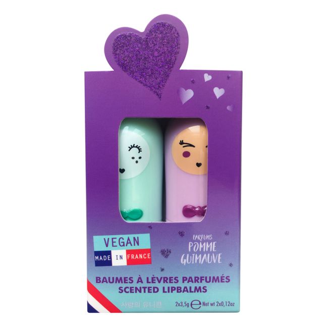 Lippenpflege-Balsam in Duo-Box Unicorn - Apfel Marshmallow