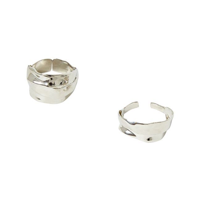 Flow Layering Rings | Argento