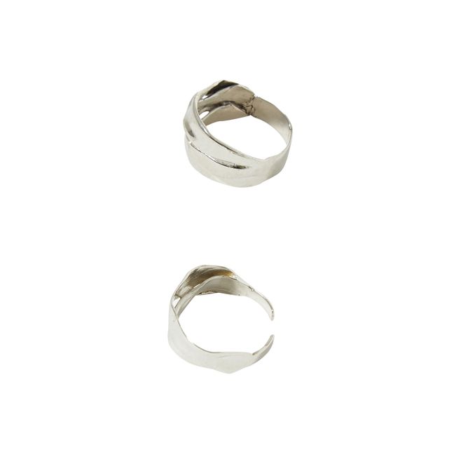 Flow Layering Rings | Silver
