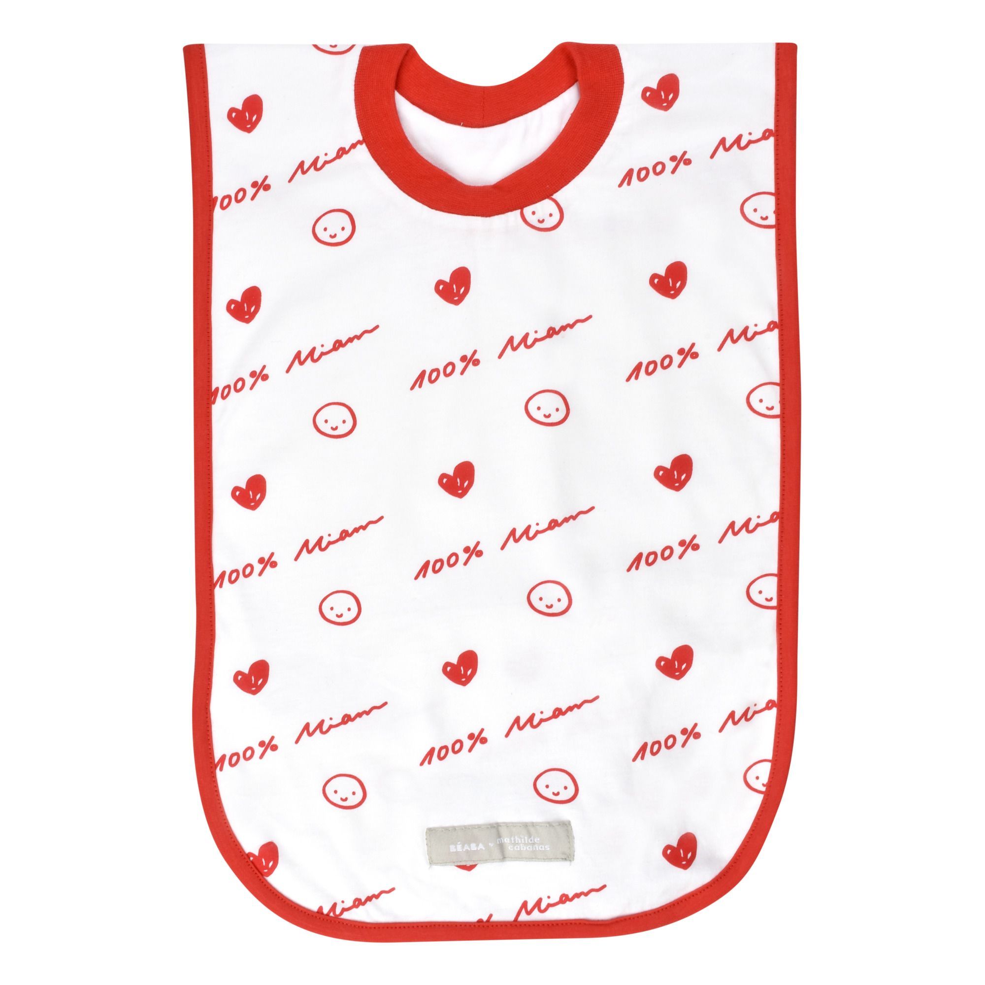 Béaba - Bavoir en coton - Edition limitée Mathilde Cabanas - Rouge