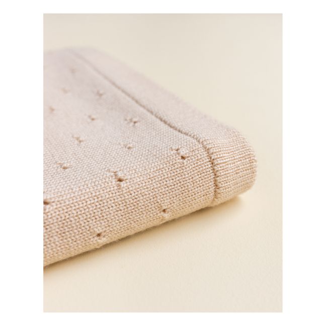 Bibi Merino Wool Pointelle Blanket | Rosa incarnato