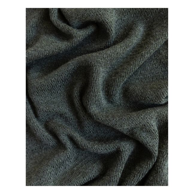 Dora Merino Wool Blanket Verde scuro
