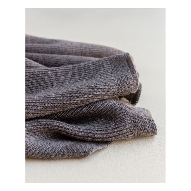 Felix Merino Wool Blanket | Mid grey