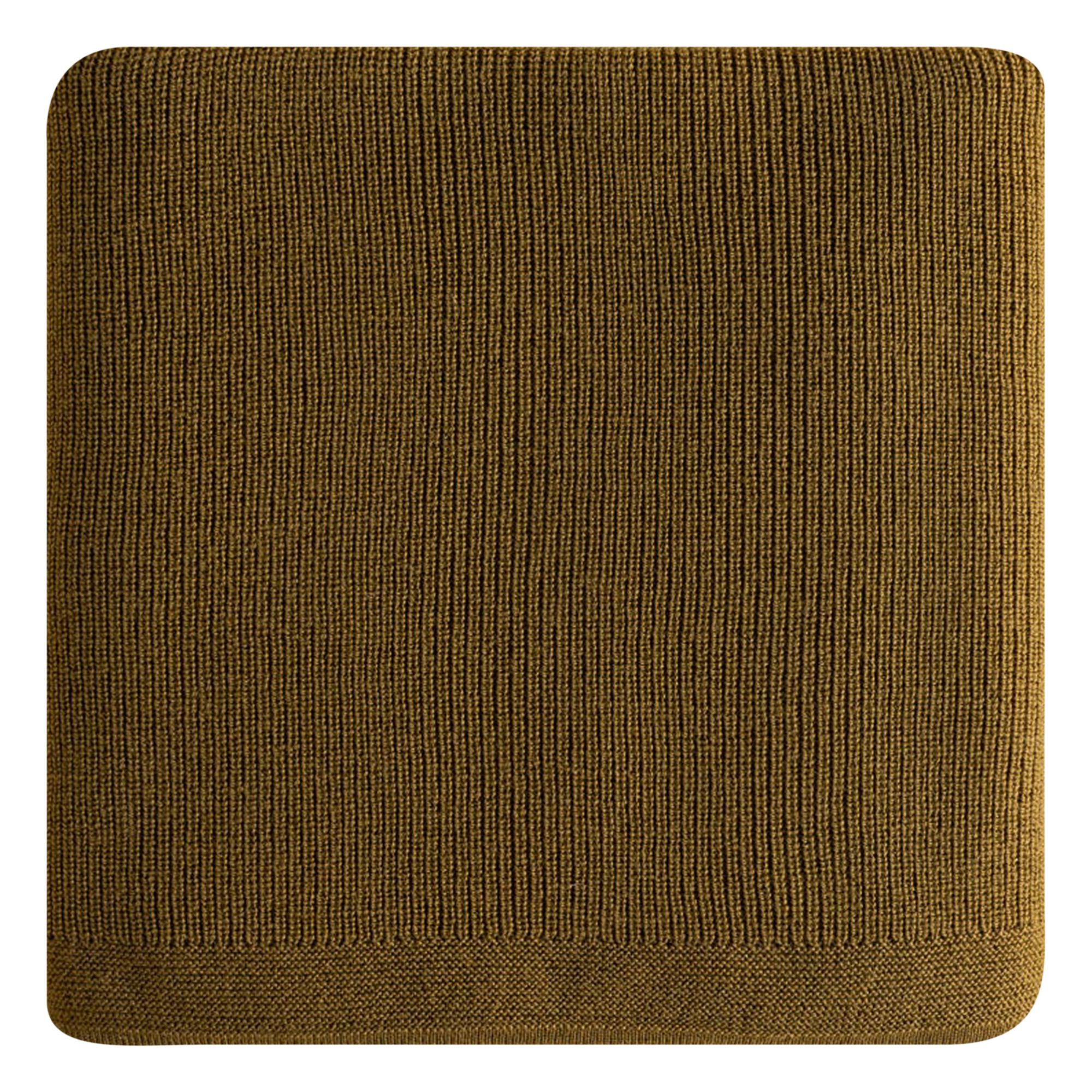 Hvid - Couverture en Mérinos Felix - Jaune moutarde