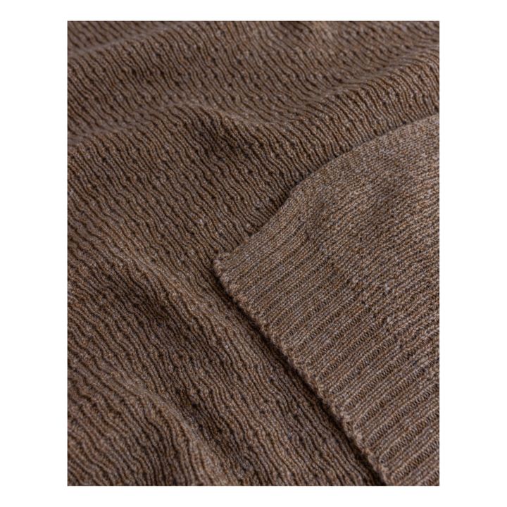 Flora Virgin Wool Blanket | Brown- Product image n°3