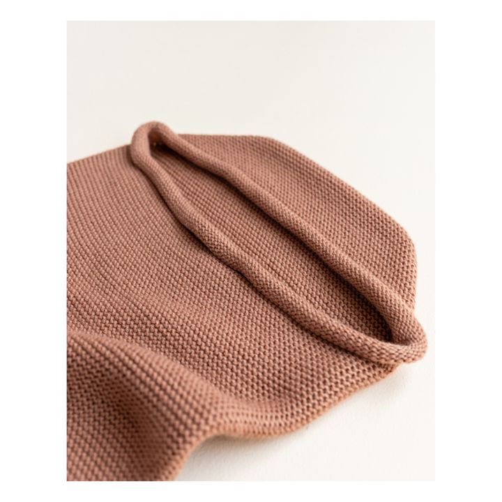 Saquito de lana merina con nudo | Terracotta- Imagen del producto n°2