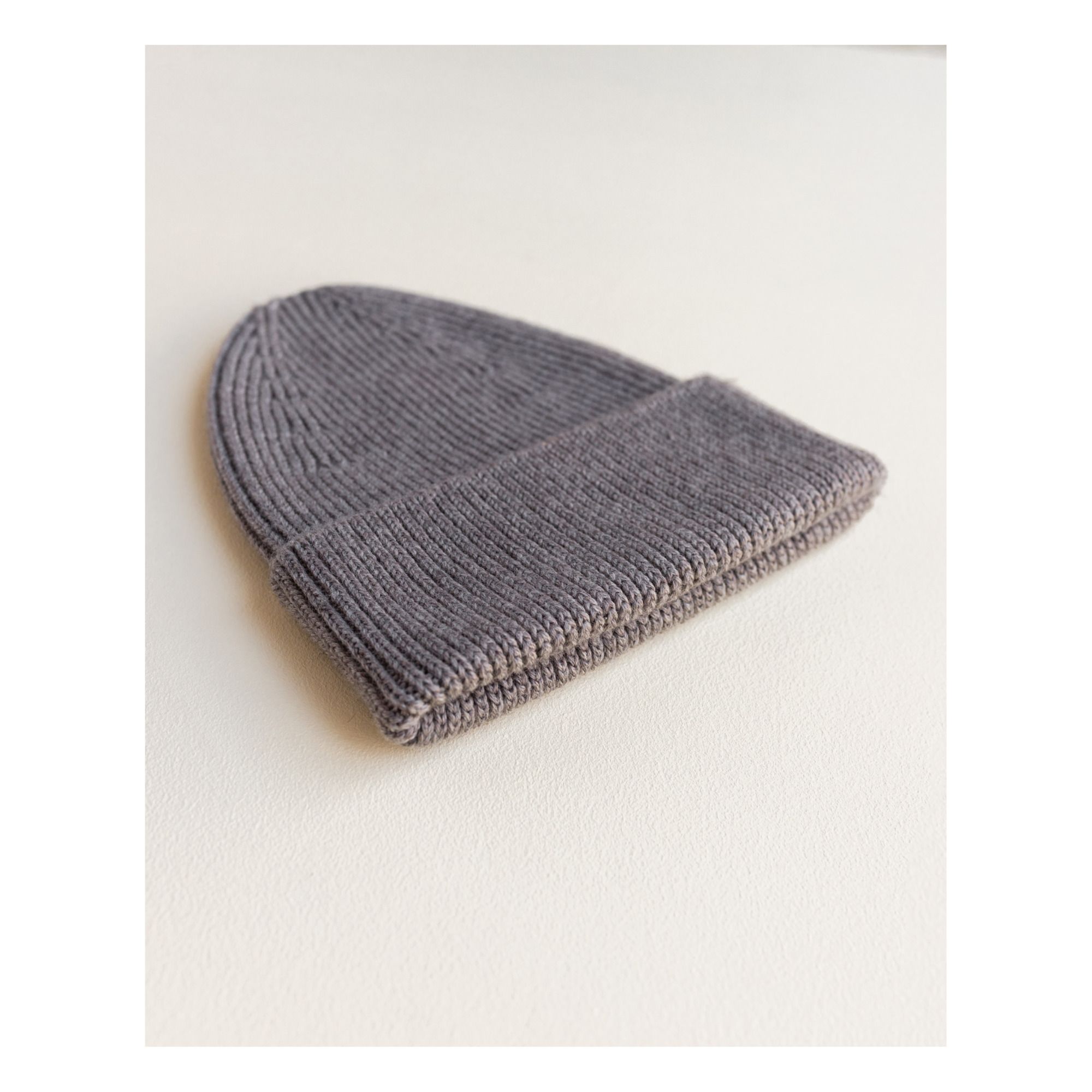 Fonzie Merino Wool Beanie - Women's Collection -  Mid grey- Product image n°3