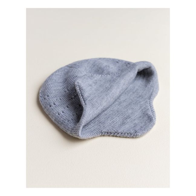 Dua Merino Wool Pointelle Beanie | Grigio chiné