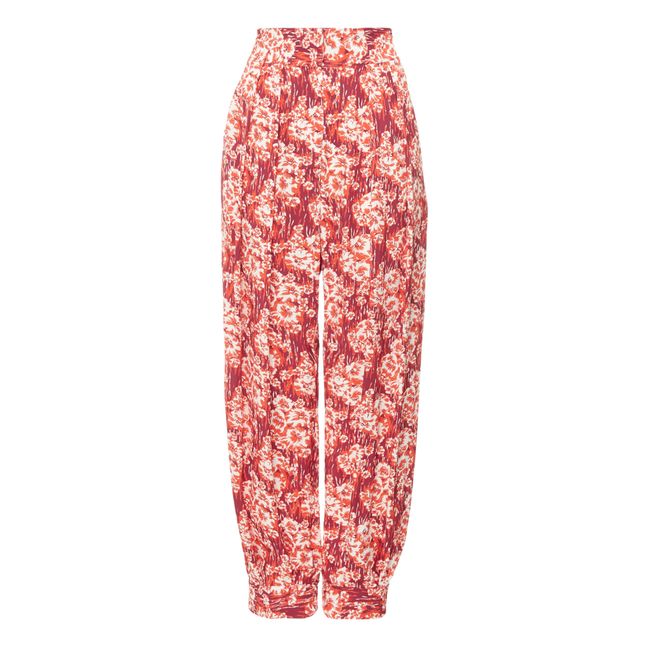Encino Print Trousers Rosso
