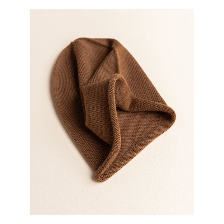 Mütze Efa aus Merinos | Schokoladenbraun- Produktbild Nr. 2