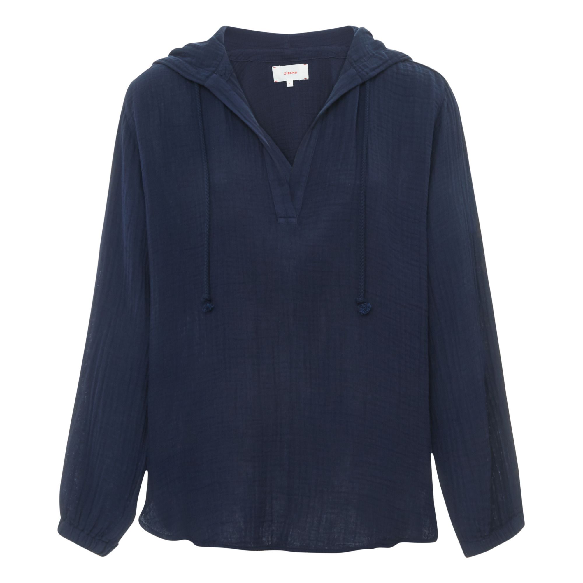 Xirena - Blouse Capuche Owen Gaze de Coton - Femme - Bleu marine