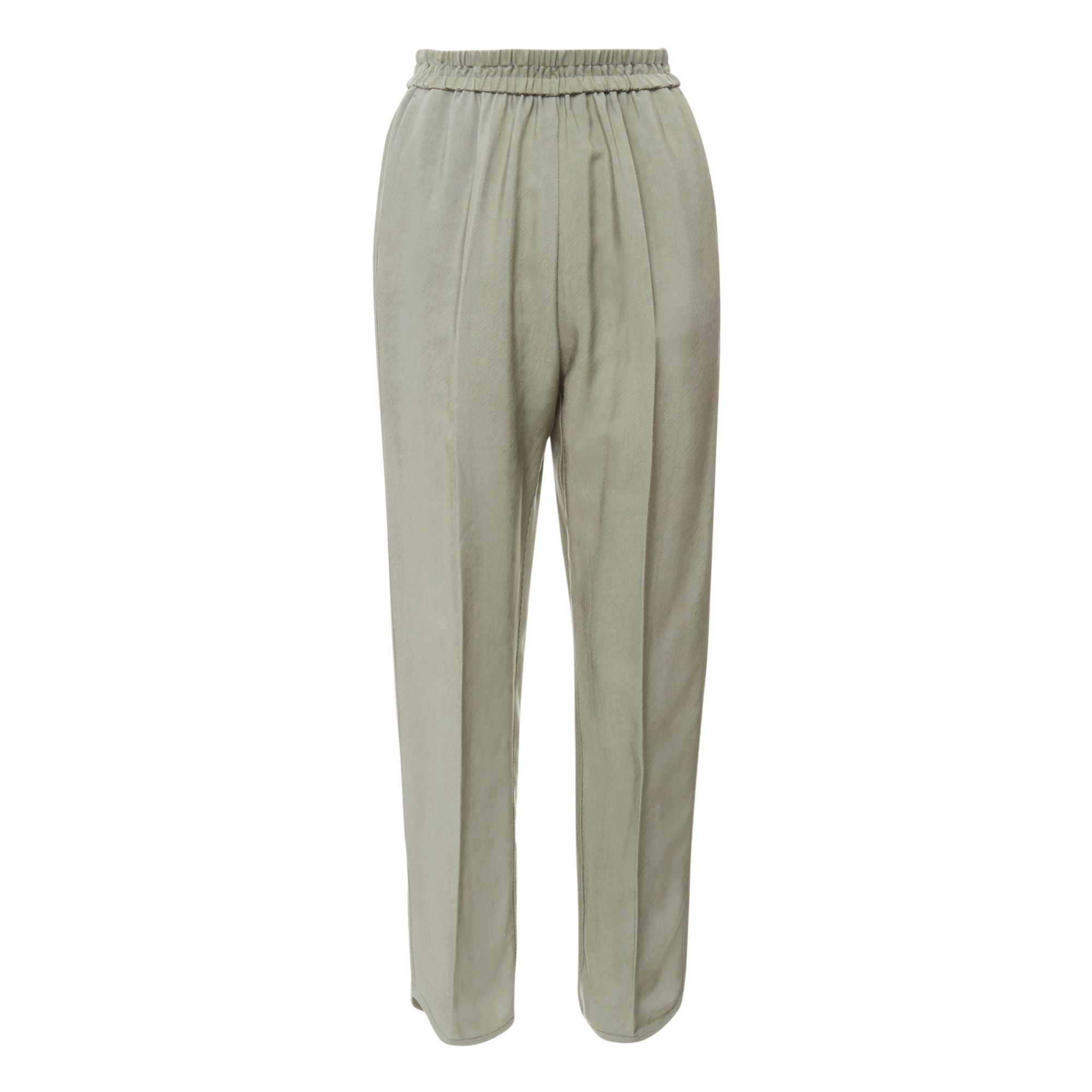 Forte Forte - Pantalon Cupro Taille ElastiquÃ©e - Femme - Vert de gris