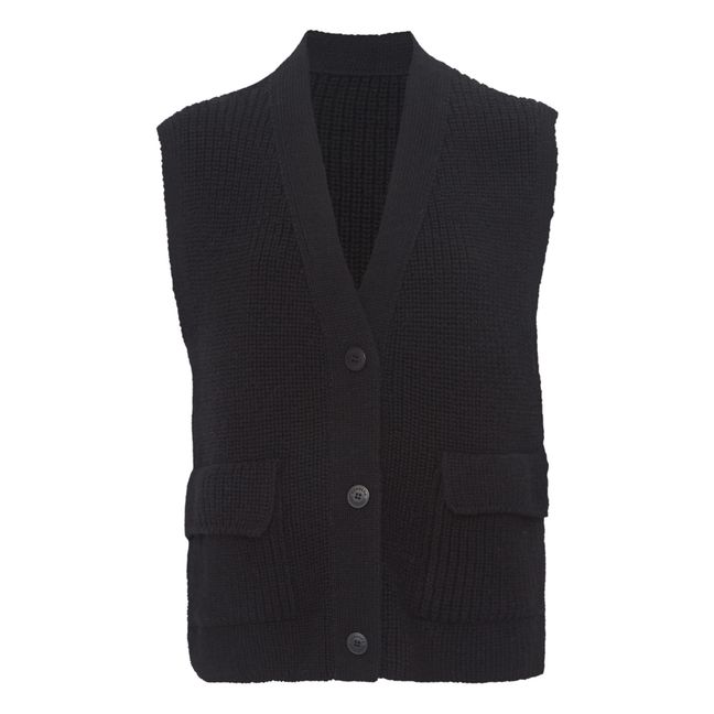 Woollen Vest Black