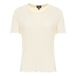 Jeanette Organic Cotton Pointelle Knit T-shirt Ecru- Miniature produit n°0