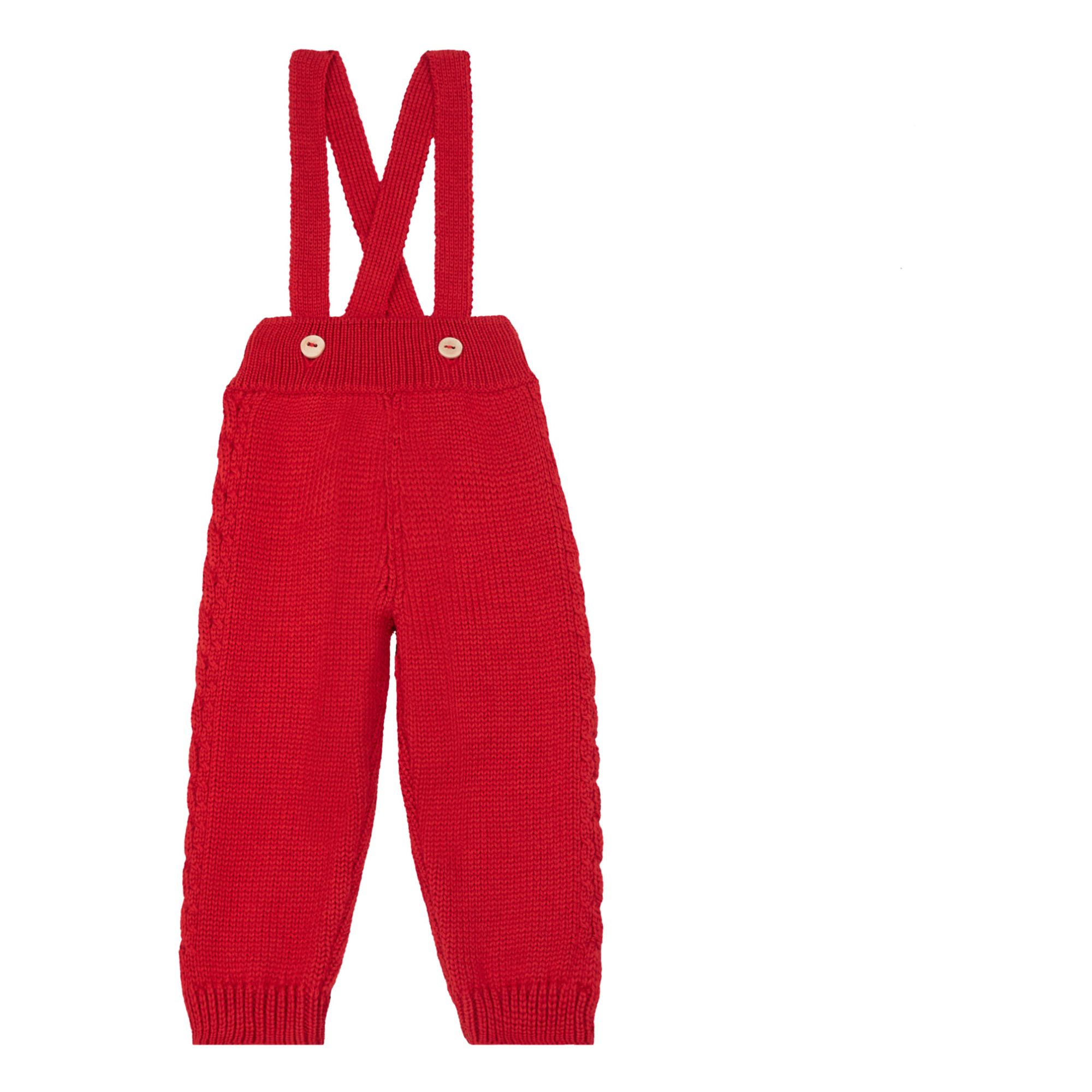 Merino Wool Suspender Trousers Rojo- Imagen del producto n°0