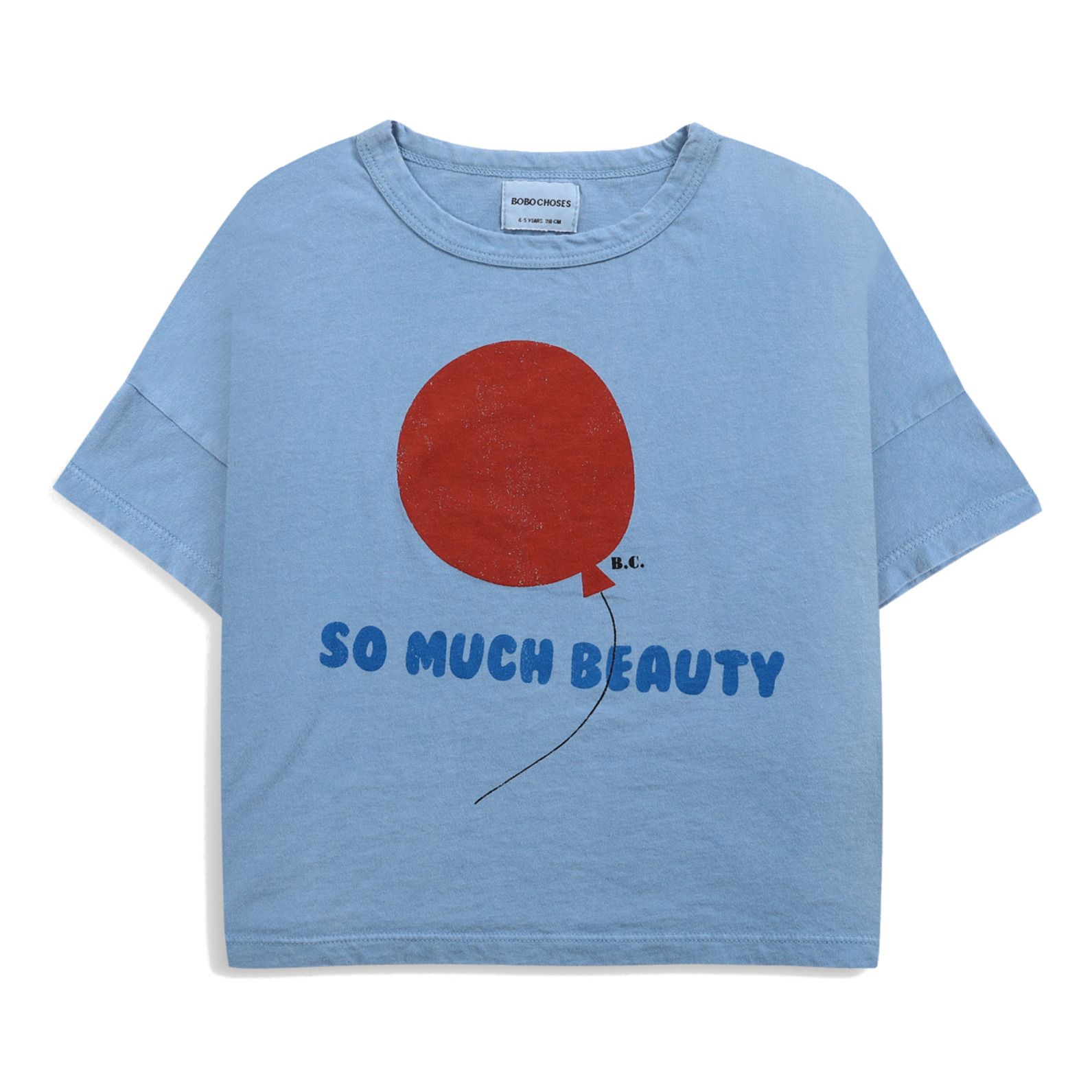 Organic Cotton Balloon T-shirt Blue- Product image n°0
