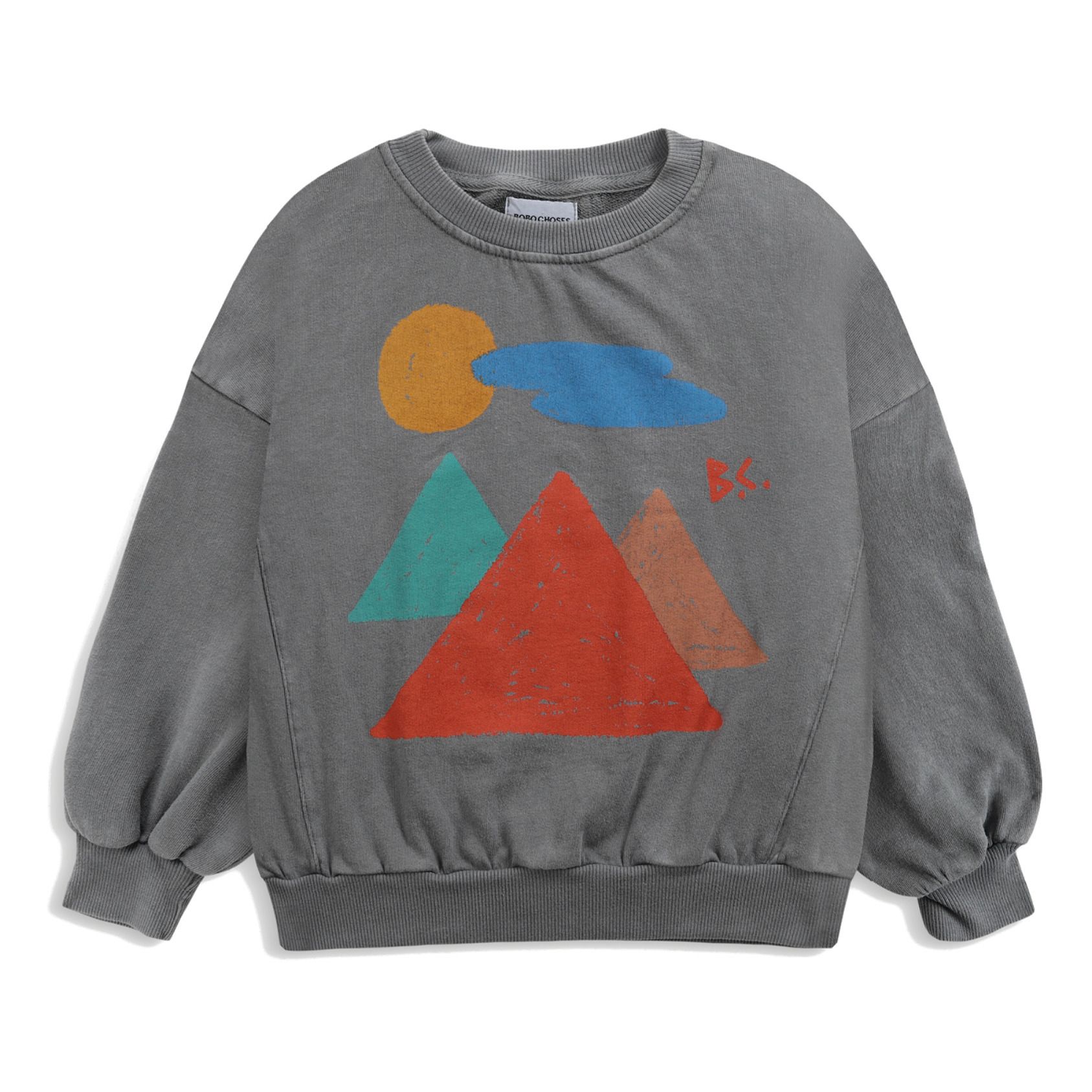 Bobo Choses - Sweat Coton Bio Montagnes - Fille - Gris