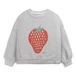 Cotton Strawberry Sweatshirt Grey- Miniature produit n°0