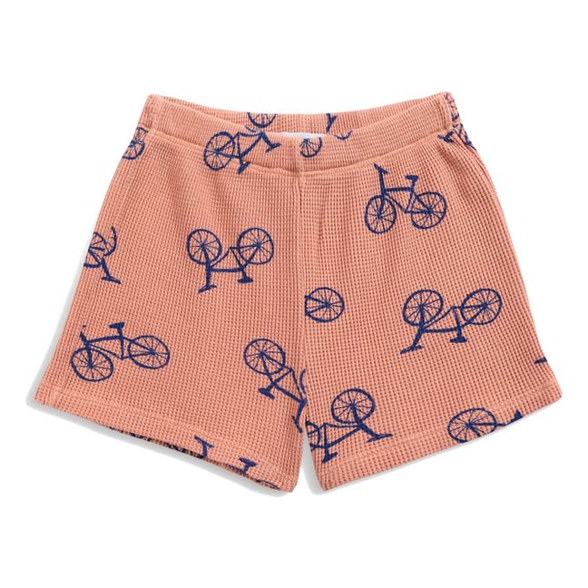 Organic Cotton Waffle Bicycle Shorts Albaricoque