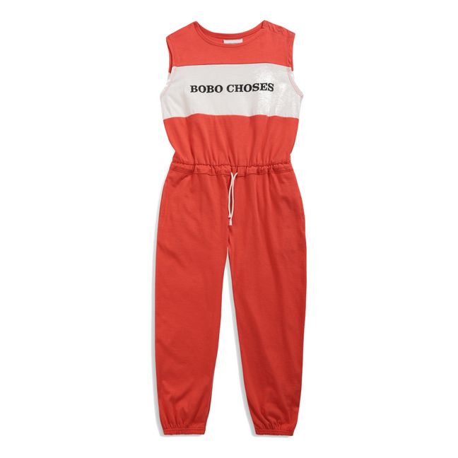 Organic Cotton Jersey Jumpsuit Rosso