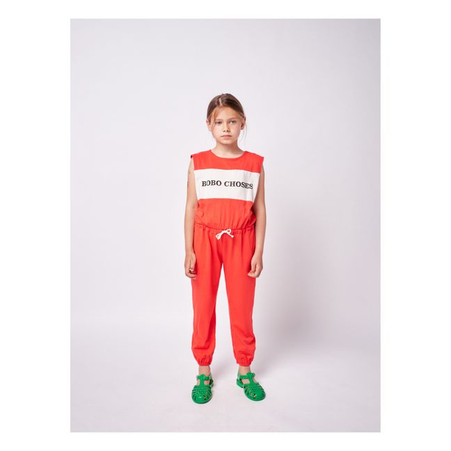 Organic Cotton Jersey Jumpsuit Red