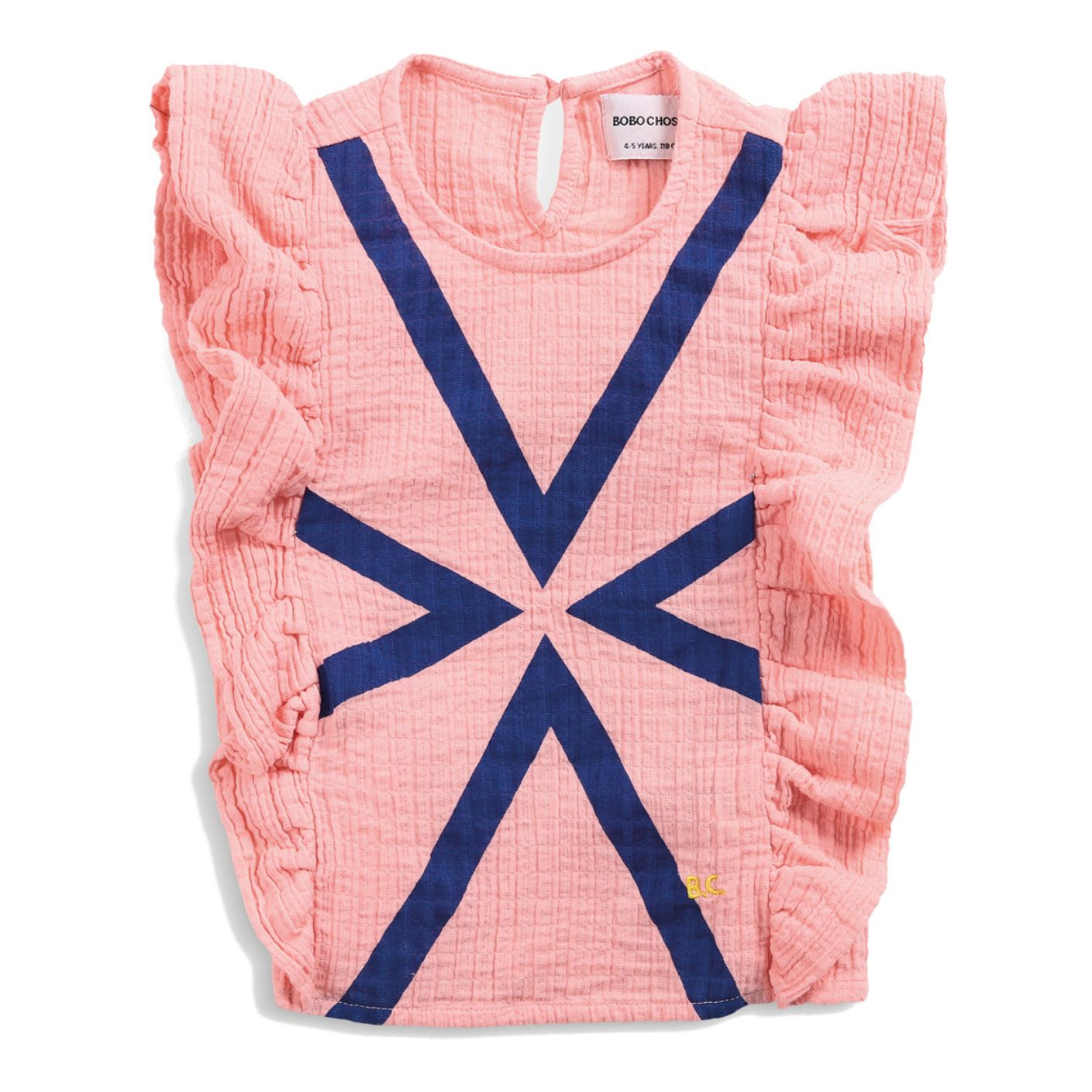 Bobo Choses - Top Gaze de Coton Bio Volants - Fille - Rose