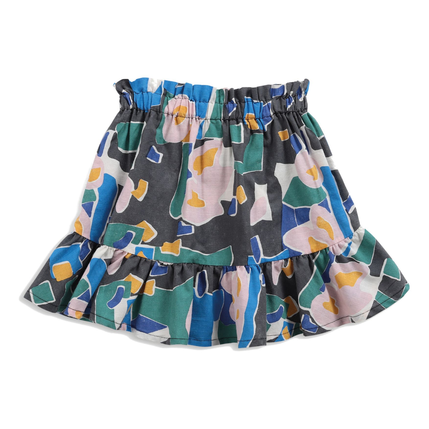 Organic Cotton Floral Skirt Black- Product image n°4