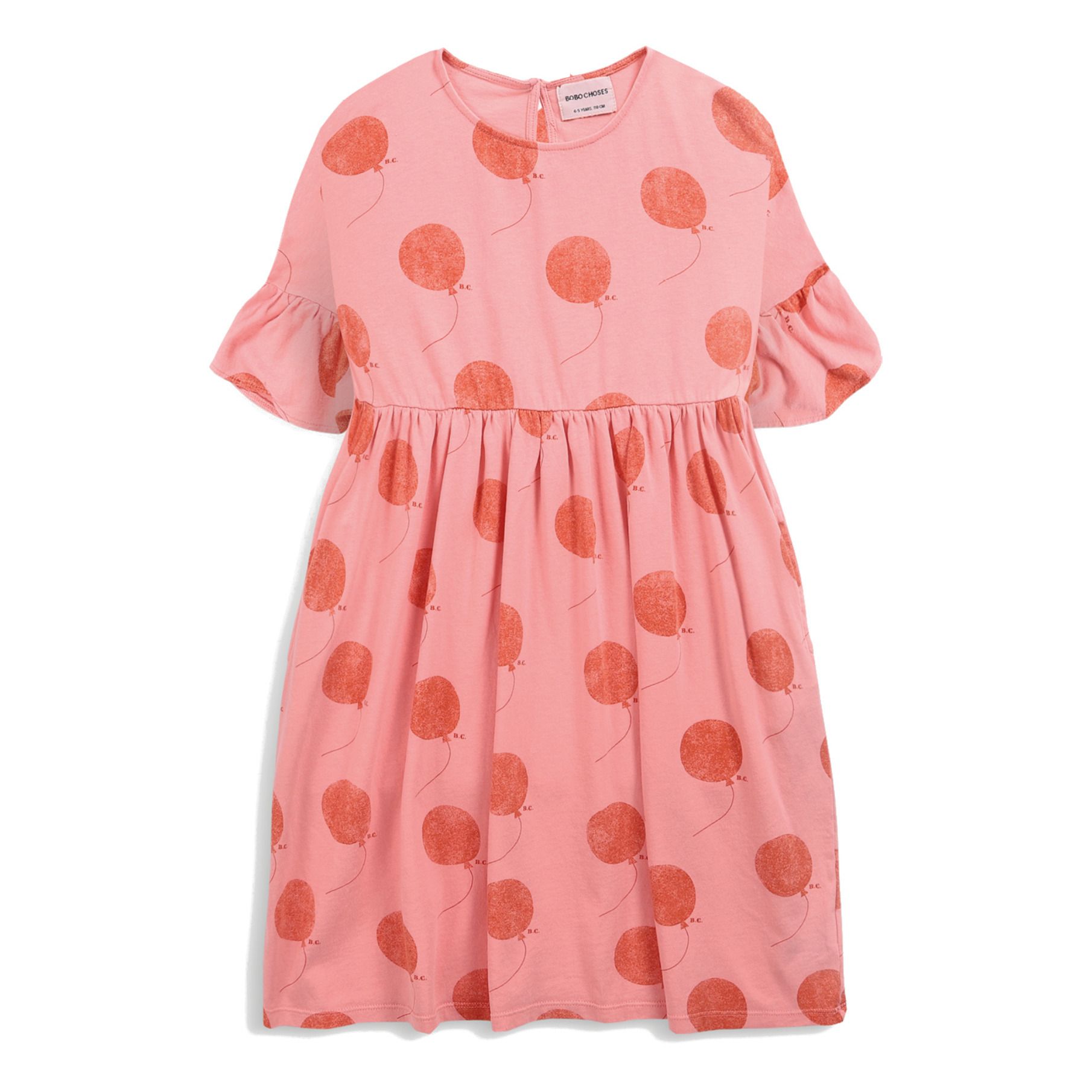 Bobo Choses - Robe Midi Jersey Coton Bio Ballons - Fille - Rose