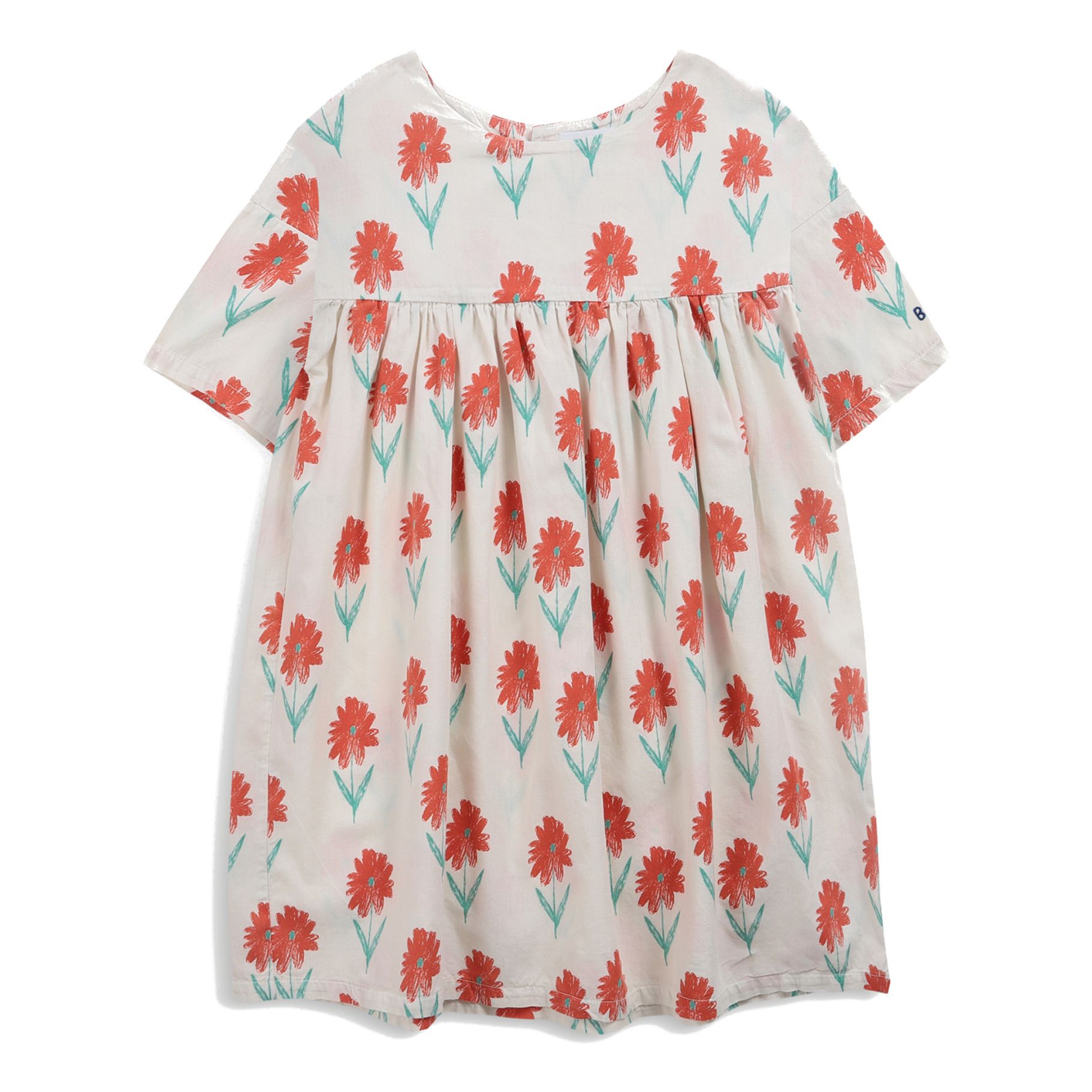Organic Cotton Flower Dress Ecru- Product image n°0