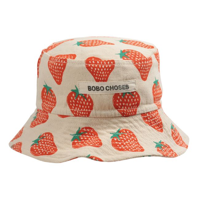 Organic Cotton Strawberry Hat Ecru