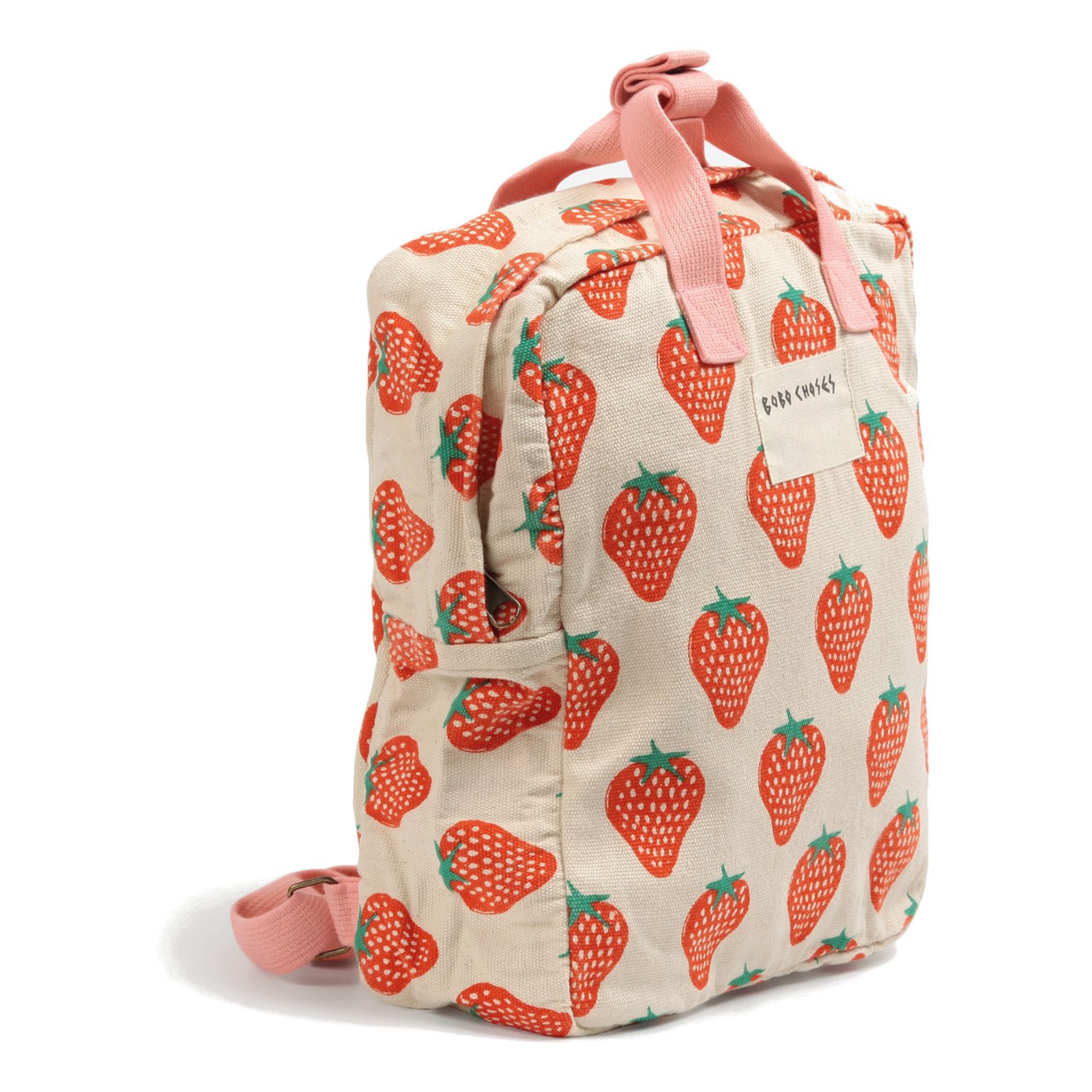 Organic Cotton Strawberry Backpack  Ecru- Product image n°4