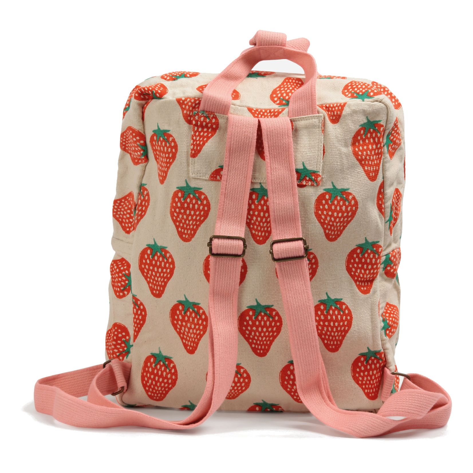 Organic Cotton Strawberry Backpack  Ecru- Product image n°5