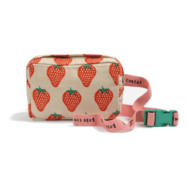 Organic Cotton Strawberry Belt Bag Ecru