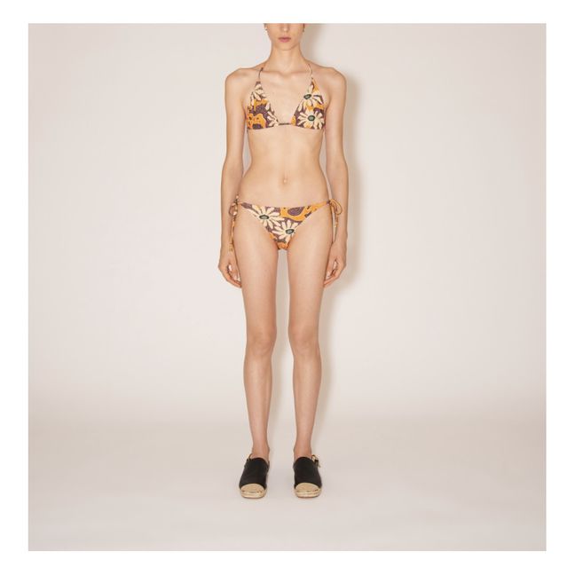 Caia Recycled Nylon Bikini Top Naranja